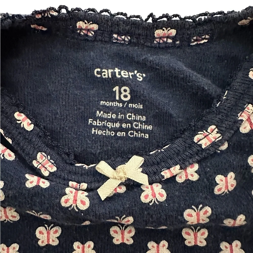 Carter’s | Bundle of Patterned Long Sleeve Bodysuits (18 mos)